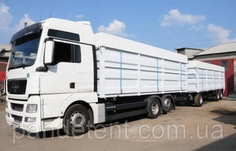 Тент полог на Камаз зерновоз и прицеп 3х 6 м, накидка из ткани ПВХ