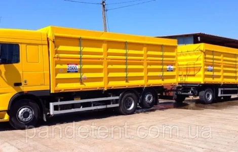 Тентовая накидка ПВХ на Камаз зерновоз и прицеп 3х 6 м, 2, 8х6 м