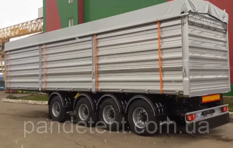 Тент ПВХ на полуприцеп самосвал, накидки на зерновозы ПВХ ткань Испания