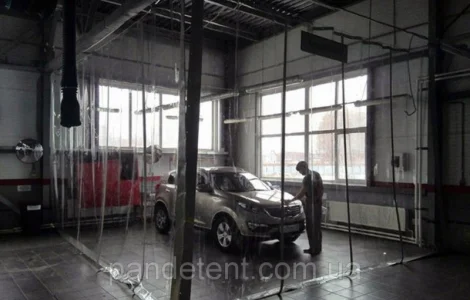 Шторы для автомоек, сервисов, СТО, покрасочных цехов, завесы тент из ПВХ