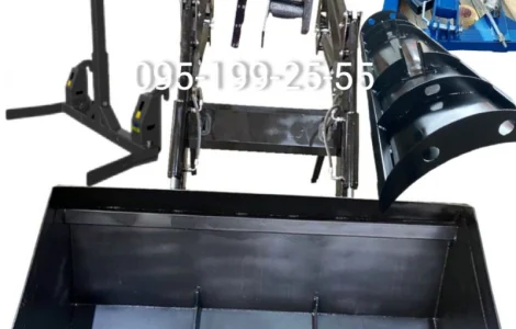 Фронтальний навантажувач КУН, гак для біг-бегів, відвал снігоприбиральний