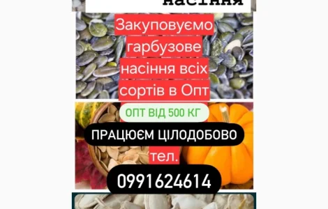 Куплю насіння гарбуза