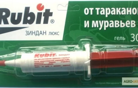 Рубит Зиндан шприц-гель 30гр для боротьби з тарганами та мурахами