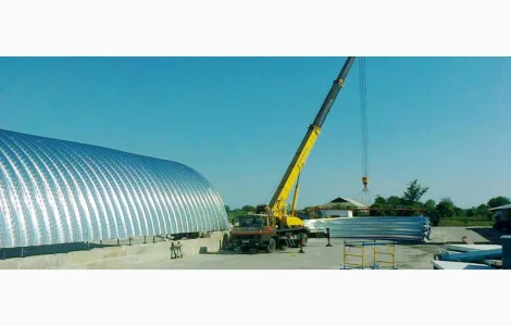 Строительство бескаркасных ангаров