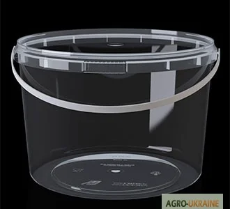 Ведро пластиковое пищевое прозрачное 2л