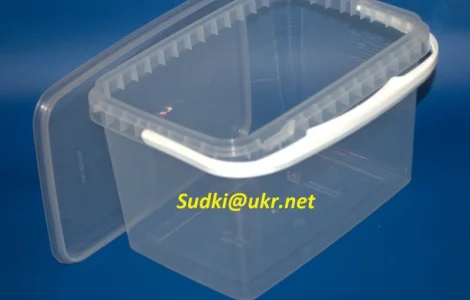 Ведро пластиковое прямоугольное на 2 литра