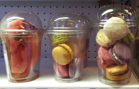 Купольный стакан с крышкой 500 400 300 200мл одноразовый бокал стаканчик для напитков ягод