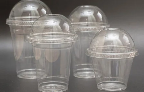 Купольный стакан с крышкой 500 400 300 200мл одноразовый для напитков ягод бокал стаканчик