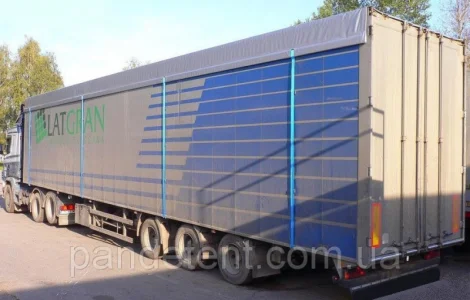 Тентовая накидка из ПВХ для полуприцепов зерновозов