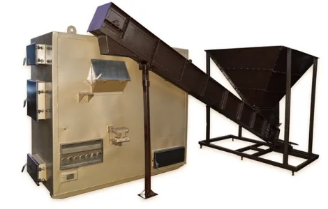 Котел повітряного опалення з автоматичною подачею тріски