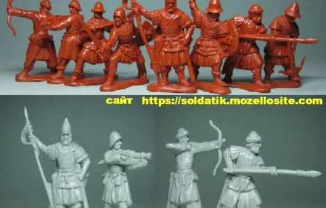 Набор солдатиков Средневековые украинские воины XIV-XV веков 8шт