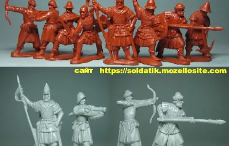 Набор солдатиков Средневековые украинские воины XIV-XV веков 8шт