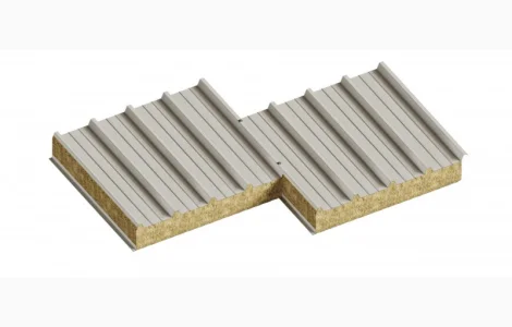 Сендвіч-панелі дахові з наповнювачем мінеральна базальтова вата