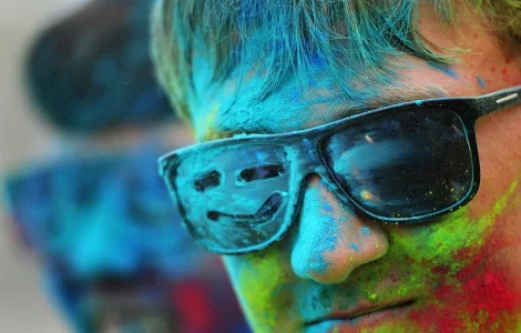 Краска Холи, Бирюзовая, опт и розница, Фарба Холі