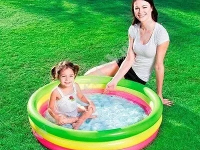 Детский надувной бассейн Bestway 102х25 см, разноцветный