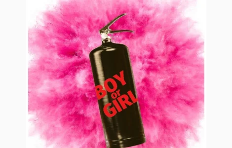 Баллон для определения пола ребенка с Розовой Краской Холи 1 кг