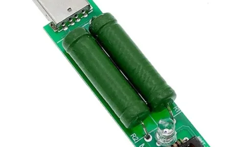 USB 1А/2А навантаження, вилка навантаження, Резистор навантаження, для тестера