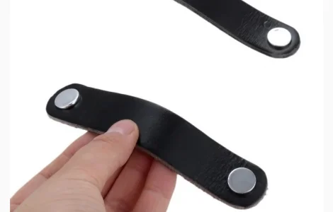 Ручка для меблів з натуральної шкіри Полоса2