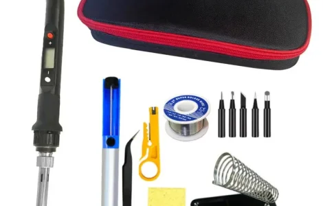 Набір інструментів для паяння з дисплеем Lefavor 80W 12 в 1. Паяльник 80 Вт