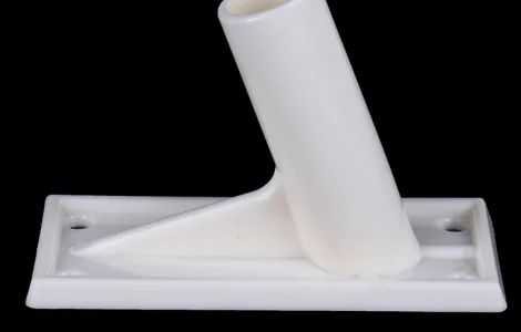 Тримач прапора під флагшток маленький білий