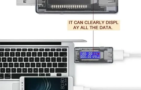 USB Тестер Keweisi KWS-V20 – амперметр та вольтметр для вимірювання ємності акумуляторів