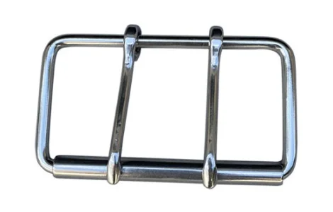 Пряжка Пілот ремінна з 2 язичками і баранчиком 50 мм. Нікель