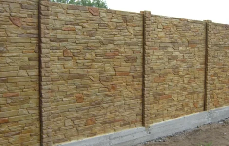 Цветные бетонные заборы, установка по Запорожью