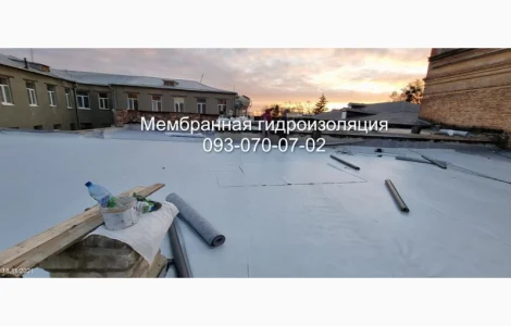 Покрівля ПВХ. Покрівля ТПО мембраною. Баластна покрівля