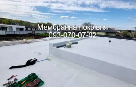 Монтаж ПВХ покрівлі Укладання ПВХ мембрани