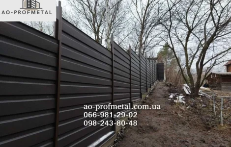 Профнастил ПС-15 темно-коричневого цвета 8019 матовий