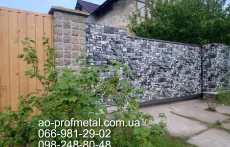 Профлист с рисунком под камень