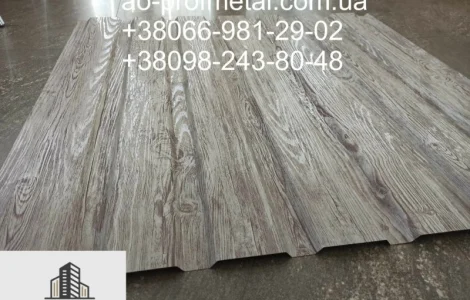 Профнастил с рисунком под белое дерево