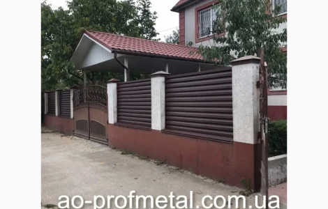 Забор из профнастила под ключ