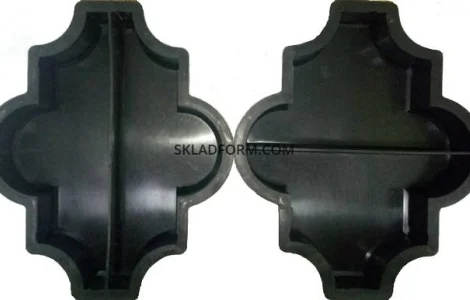 Формы для тротуарной плитки Клевер гладкий Половинки