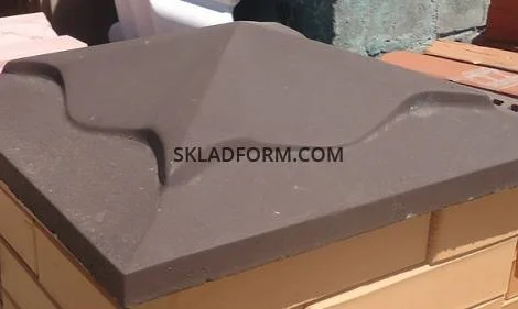 Форма крышки на столб Медуза 45х45 см