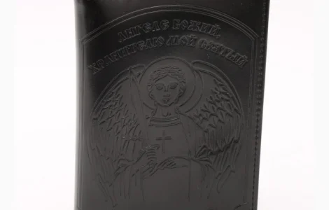 Купи обложка на паспорт натуральная кожа с тиснением Ангела Хранителя