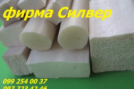 Пористые силиконовые шнуры и профили. Вспененный силикон