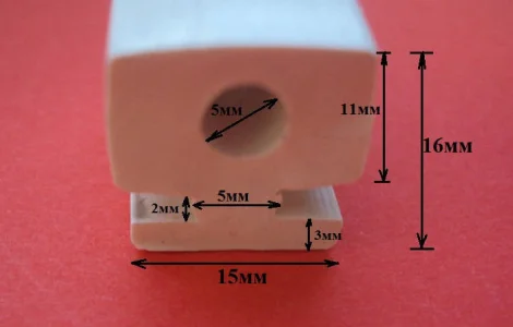 Термостойкий силиконовый профиль 15х16мм