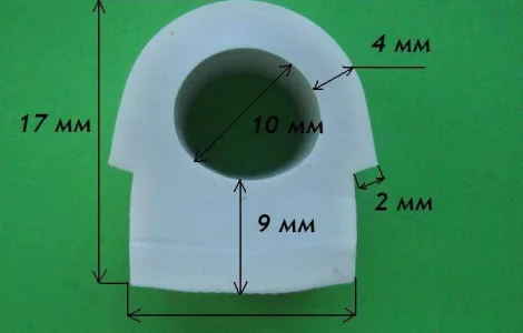 Профиль термостойкий уплотнительный 17мм х 10мм