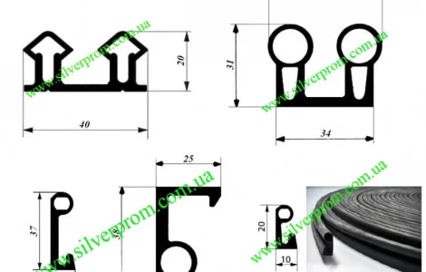Ущільнювач гумовий для дверей холодильних камер