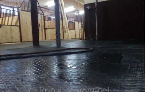 Резиновая плитка для конюшни