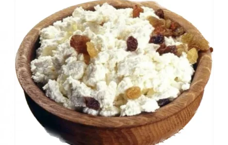 Маса сиркова 16% ваніль, родзинки