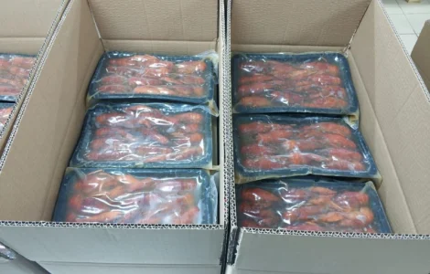 Замороженные вареные целые раки в рассоле с укропом