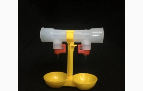 Подвійна ніппельна поїлка для перепілок, бройлерів