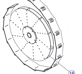 30206015 Крыльчатка турбины сеялки МатерМак