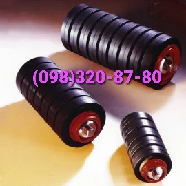 Ролики конвейерные амортизирующие, роликоопоры, барабаны, транспортер ленточный