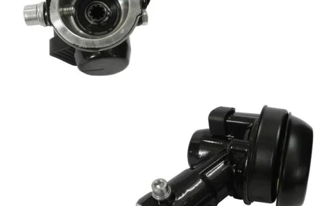 Редуктор (d=28 мм, 9 шлицов) (черный, с кнопкой) мотокосы Vitals 40/44, код 178859SL