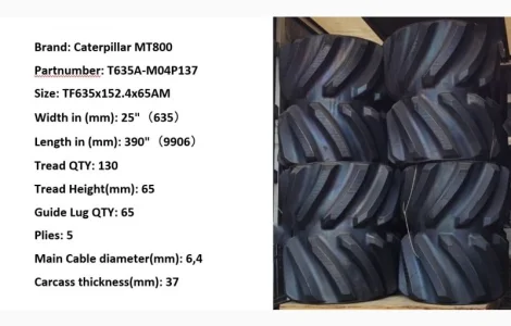 Гумові гусениці на техніку Caterpillar Challenger MT 800 25"