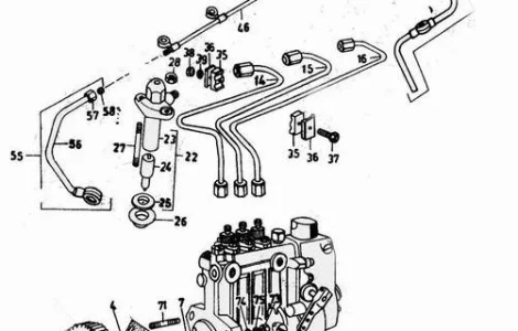 Топливный впрыскивающий насос "Mefin" на Двигатель Д2500к на погрузчик Балканкар