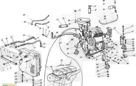Подвеска двигателя на погрузчики ДВ 1784, ДВ 1786, ДВ 1788, ДВ 1792
